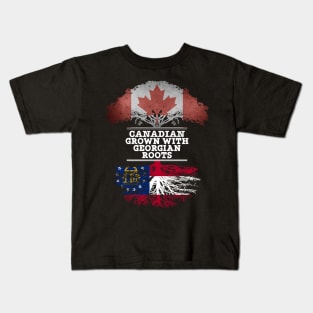 Canadian Grown With Georgian Roots - Gift for Georgian With Roots From Georgia Kids T-Shirt